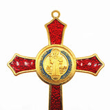 Jesus Cross Red Catholic Christ Orthodox Metal Church Utensils Wall Cross Christian