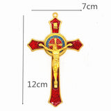 Jesus Cross Red Catholic Christ Orthodox Metal Church Utensils Wall Cross Christian