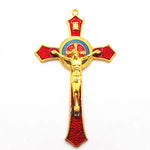 Jesus Cross Red Catholic Christ Orthodox Metal Church Utensils Wall Cross Christian