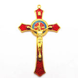 Jesus Cross Red Catholic Christ Orthodox Metal Church Utensils Wall Cross Christian