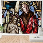 Jesus Cross Tapestry Wall Decor Church Photo Room Decoration Towel Blanket Tarpot Orthodox Utensils Priest Christmas Christ Gift