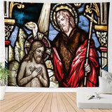 Jesus Cross Tapestry Wall Decor Church Photo Room Decoration Towel Blanket Tarpot Orthodox Utensils Priest Christmas Christ Gift