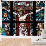 Jesus Cross Tapestry Wall Decor Church Photo Room Decoration Towel Blanket Tarpot Orthodox Utensils Priest Christmas Christ Gift