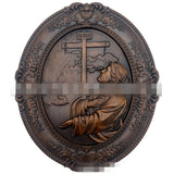 Jesus Cross Wood Carving Wall Decor Christ Figures Catholic Relic Church Decoration