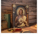 Jesus Wood Carving Home Decoration Christ Religious Figures Wall Decor Church Souvenirs Relic