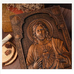 Jesus Wood Carving Home Decoration Christ Religious Figures Wall Decor Church Souvenirs Relic