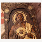 Jesus Wood Carving Home Decoration Christ Religious Figures Wall Decor Church Souvenirs Relic