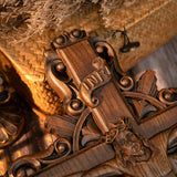 Jesus wooden cross, crucifix, Christian cross wall decoration, catholic prayer decoration, religious wall hanging, church