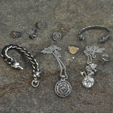 Jormungandr Surrounds Yggdrasil Rotating Pendant Stainless Steel Viking Jewelry