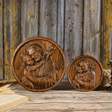 Joseph and baby Jesus plaque, catholic religious figure, home decoration ornament, christian gift