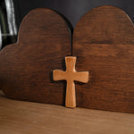 Love desktop ornaments, heart shaped decoration, Christian sculptures, wooden products, small crosses, Valentine's Day gifts