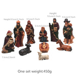 Manger Christmas Nativity Scene Figures Crib Catholic Ornament Jesus Christ Decor