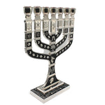 Menorah Candle Holder Jewish 12 Tribes Home Decoration Jerusalem Temple Religious Israel Candelabra Judaica 7 Branch
