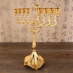 Menorah Candlestick Home Decoration 9 Branch Wedding Metal Candle Holder Hanukkah Table Gift Jewish