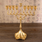 Menorah Candlestick Home Decoration 9 Branch Wedding Metal Candle Holder Hanukkah Table Gift Jewish