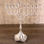 Menorah Candlestick Home Decoration 9 Branch Wedding Metal Candle Holder Hanukkah Table Gift Jewish