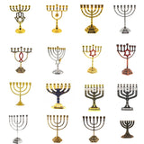 Menorah Hanukkah Candle Holder Jerusalem Home Decor 12 Tribes Jewish Candelabra Judaica 7 Branch Metal Candlestick