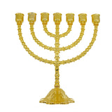 Menorah Hanukkah Candle Holder Jerusalem Home Decor 12 Tribes Jewish Candelabra Judaica 7 Branch Metal Candlestick