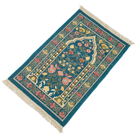 Muslim Worship Rug Chenille Blanket Islamic Mat Prayer Home Decor Portable Carpet Church Utensils