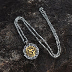 New Design Stainless Steel Gold Silver Dual Color Norse Myth Hel Pendant Necklace