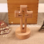 New diy wooden cross ornaments standing Christian baptism cross decoration small handicrafts home suitable for home church