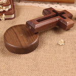 New diy wooden cross ornaments standing Christian baptism cross decoration small handicrafts home suitable for home church