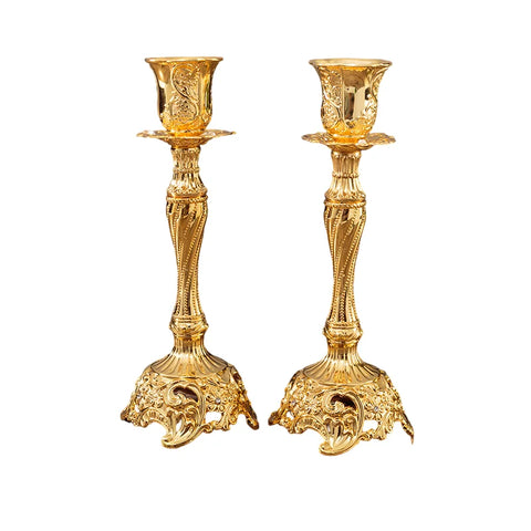 Nordic Candle Holder One Pair Candelabra Wedding Home Decor Candlestick Retro Gold/Silver