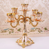 Nordic Candle Holder Turkish Candlestick Three/Five Branch Alloy Home Decoration Metal European Candelabra