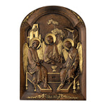 Orthodox Holy Trinity Wood Carving Ornament Wall Decor Christian Holy Family Holy Spirit Religious Home Decor Catholicism