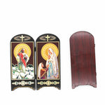 Orthodox Icons Catholic Wood Jesus Virgen Maria Double Screen Ornaments Christ Church Utensils Religious Figure Gift