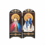 Orthodox Icons Catholic Wood Jesus Virgen Maria Double Screen Ornaments Christ Church Utensils Religious Figure Gift