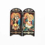 Orthodox Icons Catholic Wood Jesus Virgen Maria Double Screen Ornaments Christ Church Utensils Religious Figure Gift