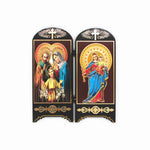 Orthodox Icons Catholic Wood Jesus Virgen Maria Double Screen Ornaments Christ Church Utensils Religious Figure Gift