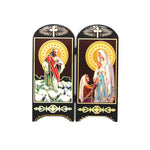 Orthodox Icons Catholic Wood Jesus Virgen Maria Double Screen Ornaments Christ Church Utensils Religious Figure Gift