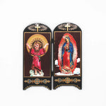 Orthodox Icons Catholic Wood Jesus Virgen Maria Double Screen Ornaments Christ Church Utensils Religious Figure Gift