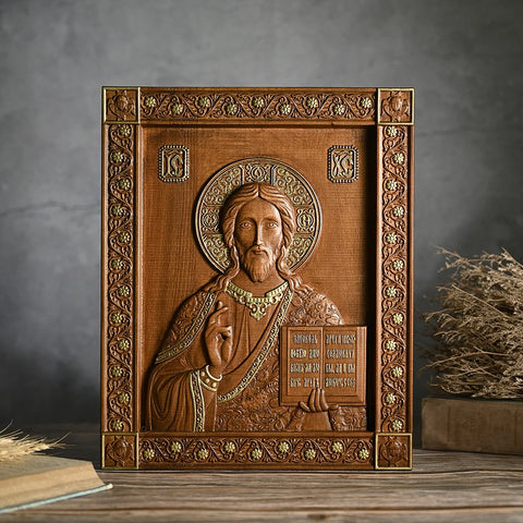 Orthodox icon Jesus statue religious saint plaque church interior home wall decoration ornaments Christian gift