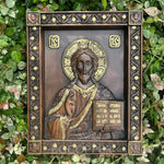 Our Lord Jesus, Orthodox Jesus, wooden plaque, wooden icon wall hanging, home, church, Christian gifts