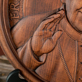 Pope Francis Religious Idol Wood Carving Catholic Home Decoration Saint's Image Church Statue Saint Living Room Ornament