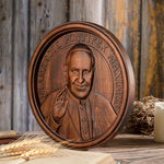 Pope Francis Religious Idol Wood Carving Catholic Home Decoration Saint's Image Church Statue Saint Living Room Ornament