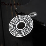 Punk Runes Vintage Jewelry Runic Vegvisir Compass Pendant Viking Necklace Men Women Norse Amulet Talisman Jewerly Party Gift