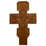 Religious Crafts Orthodox Cross Beech Wood Carving Holy Family Trinity Home Decoration Church Souvenirs