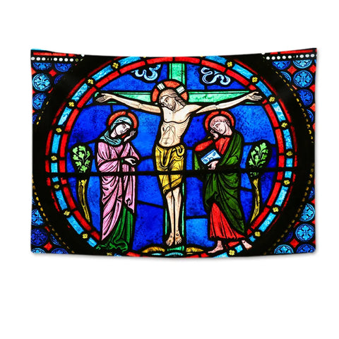 Religious Jesus Figure Tapestry Room Decor Christ Virgen Mary Tarot Wall Hanging Decoration Tapisserie Orthodox Priest Gift