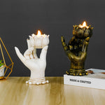 Religious Lotus Bergamot Candlestick Tabletop Decor Crafts Candel Holder Home Decoration Candlelabra Resin