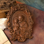 Saint Joseph Wood Carving, Religious Icons, Father's Day Christian Gift, Wall Art Work, Figure Carving, Catholic Home Decor