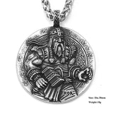 Stainless Steel Nordic Design Amulet Pendant Norse God Thor Necklace Viking Jewelry