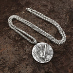 Stainless Steel Nordic Design Amulet Pendant Scandinavian Hero Norse KIng Harald Fairhair Necklace Viking Jewelry