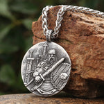 Stainless Steel Nordic Design Norse Historical Hero Pendant Necklace Viking Jewelry