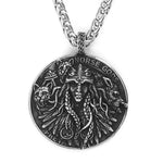Stainless Steel Viking Jewelry Norse Goddess Freya Amulet Necklace