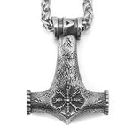 Viking Jewelry Stainless Steel Thor's Hammer Mjolnir Pendant Necklace
