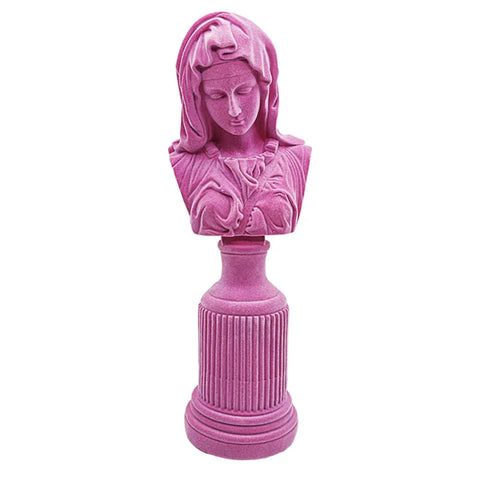 Virgin Mary Figures Creative Flocking Home Decoration Resin Crafts Church Utensils Christmas Gift Catholic Christian Decor